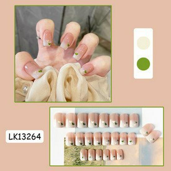 Douyin Trendy Blush False Nails: Pure, Sexy, and Removable Jelly Gel Nail Tips with Whitening Effect