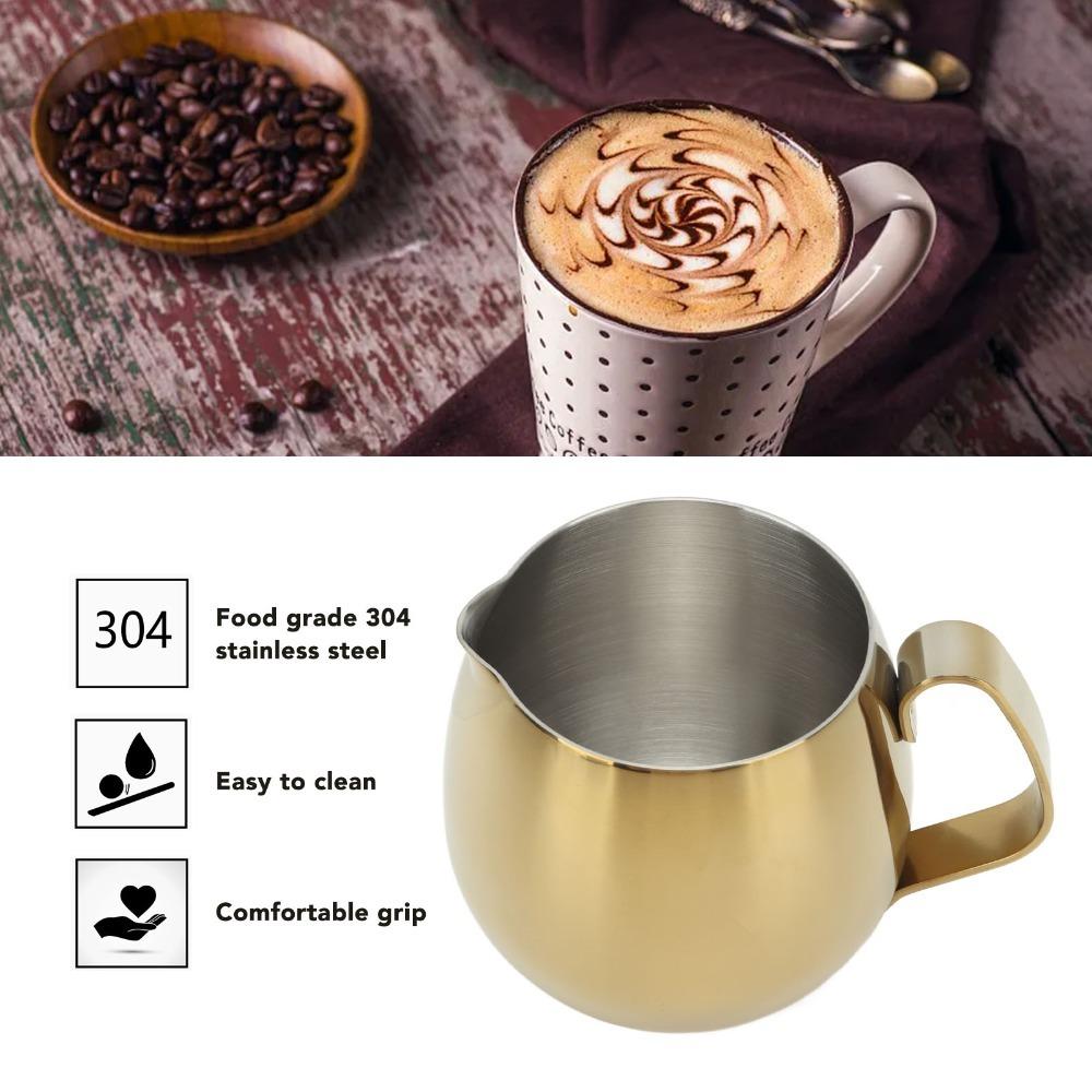 Stainless Steel Milk Frothing Pitcher Golden Latte Art Milk Jug Cappuccino Pitcher  Latte Art