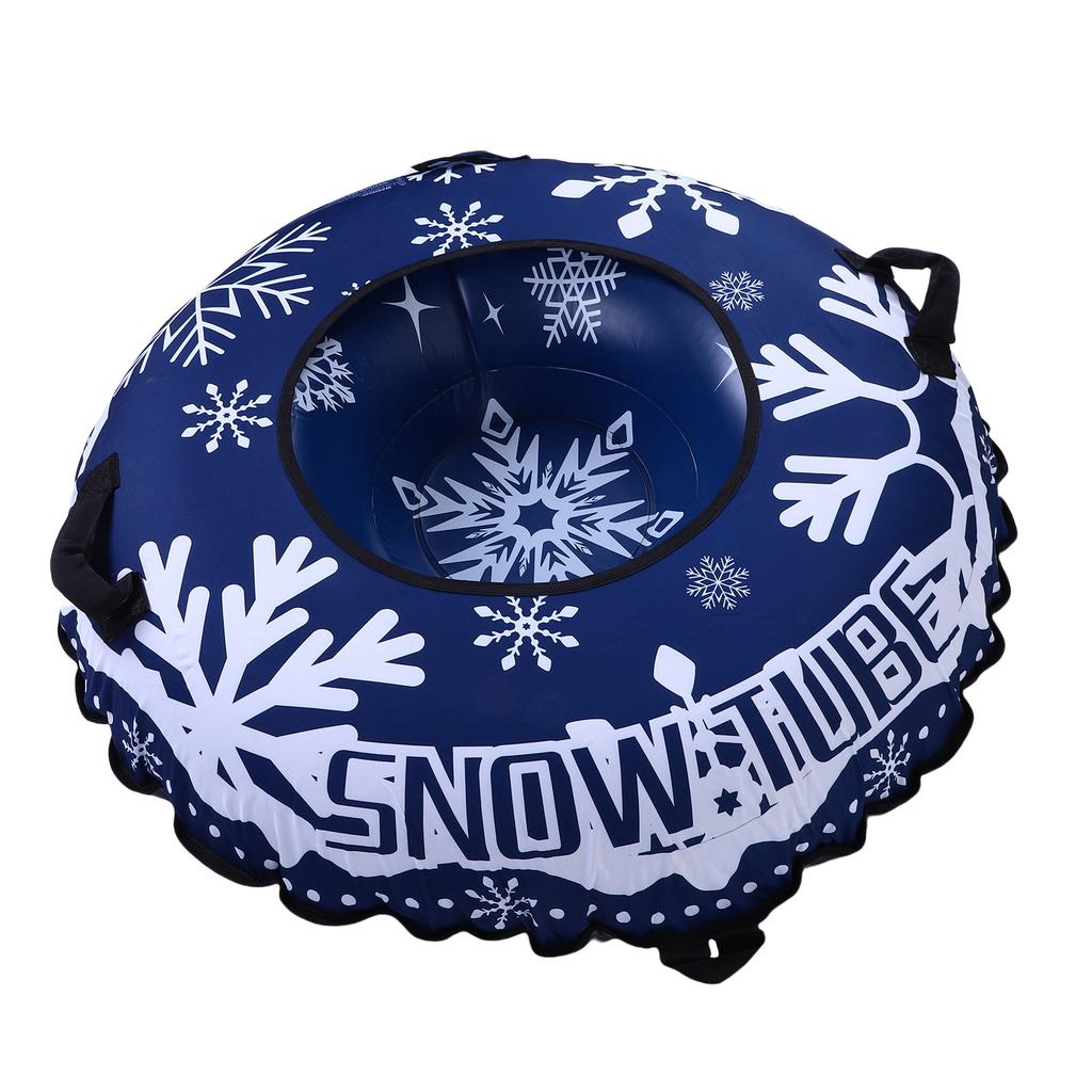 Inflatable Snow Tube Sled Heavy Duty Snow Tube for Sledding with Handles Tow Rope Winter Outdoor Toy for Boys Girls Adults