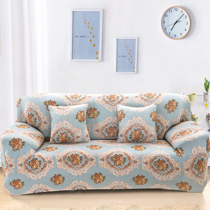 High-quality Flower Printed Slipcover Sofa Cover With Excellent Fit And Stretch For Various Couch Sizes