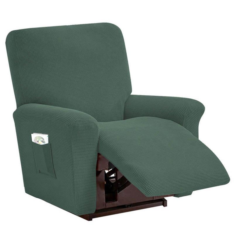 Waterproof Polar Fleece Recliner Cover Elastic Solid Color Recliner Cover Armchair Cover Split All Inclusive Lazy Chair Cover