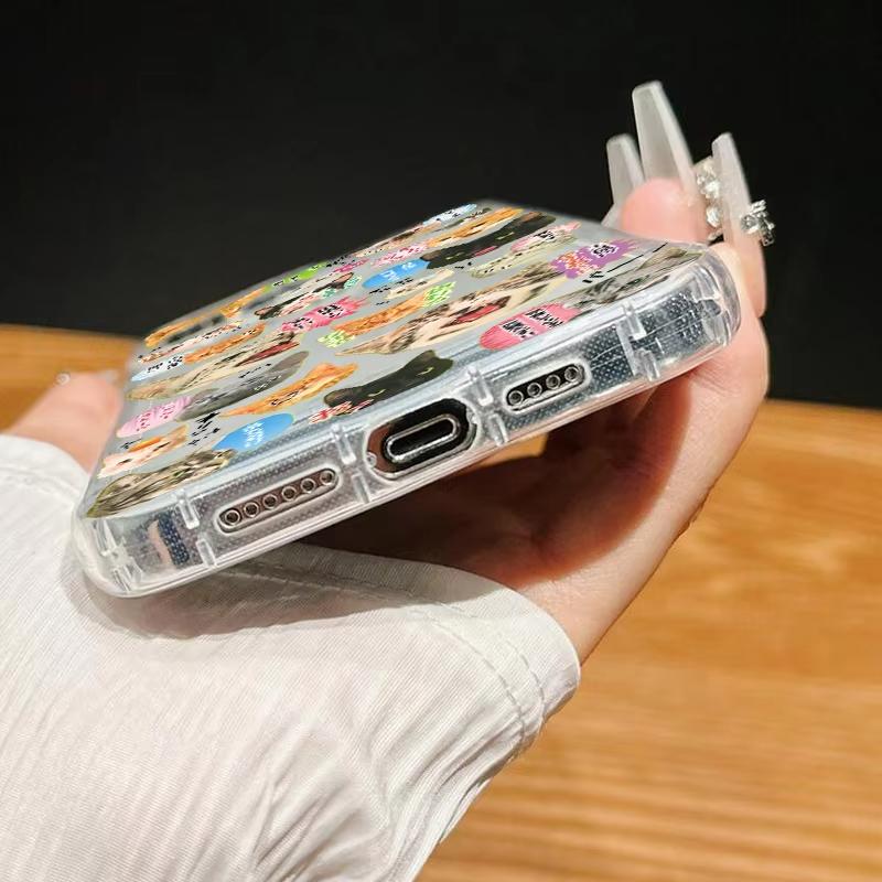 Cat Union Print Clear Phone Case for Xiaomi Redmi Note 13 12 11 Pro Plus 4G 5G 10 9 9S 8 Pro Redmi 12C 10C 9C 9A 9T Cover