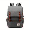 New Personalized Retro Men's and Women's Outdoor Canvas Large Travel Backpack, Zipper Closure, Solid Color Fashionable Backpacks