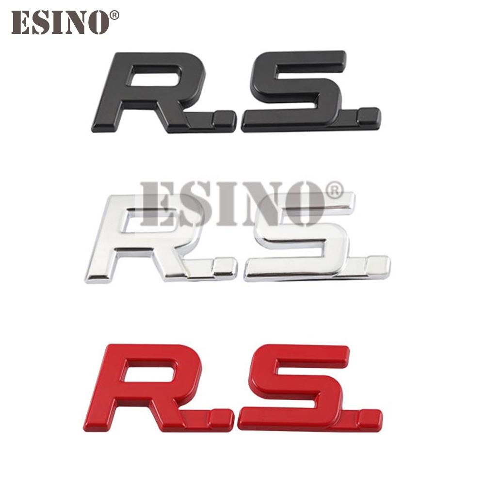 Car Styling 3D Metal Chrome Zinc Alloy Emblem Badge for Renault RS Clio Captur Megane Kadjar Arkana Koleos Sandero Safrane MM8
