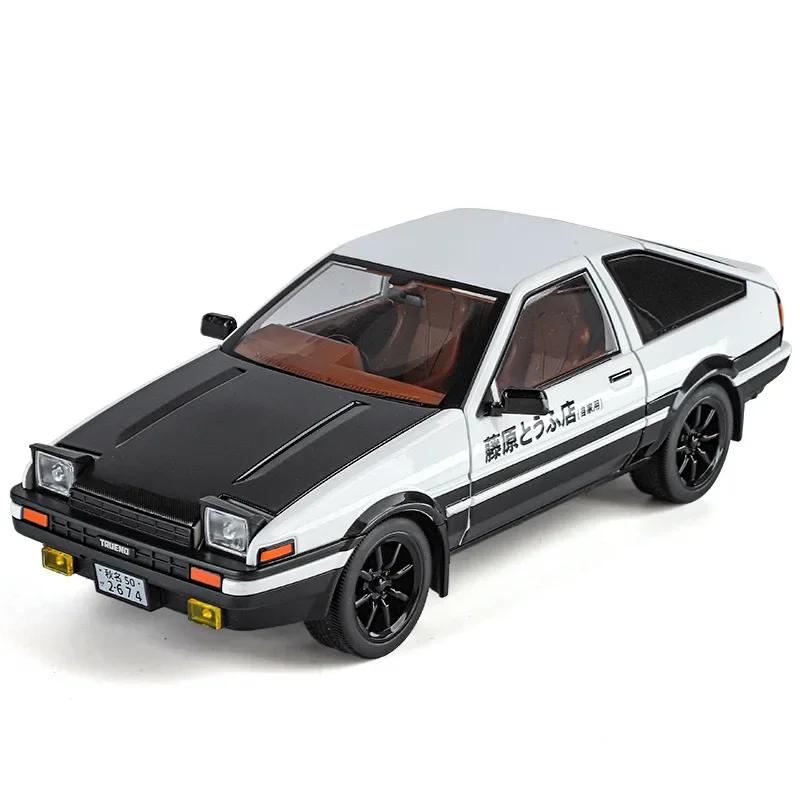 

Simulation Initial D 1/18 Toyota AE86 TRUENO Alloy Car Model Diecast Miniature Voiture Gift Boyfriend Boy Birthday Gift чёрный/белый