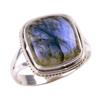 Natural Labradorite Gemstone 925 Solid Sterling Silver Jewelry Ring Size 9 S1J87