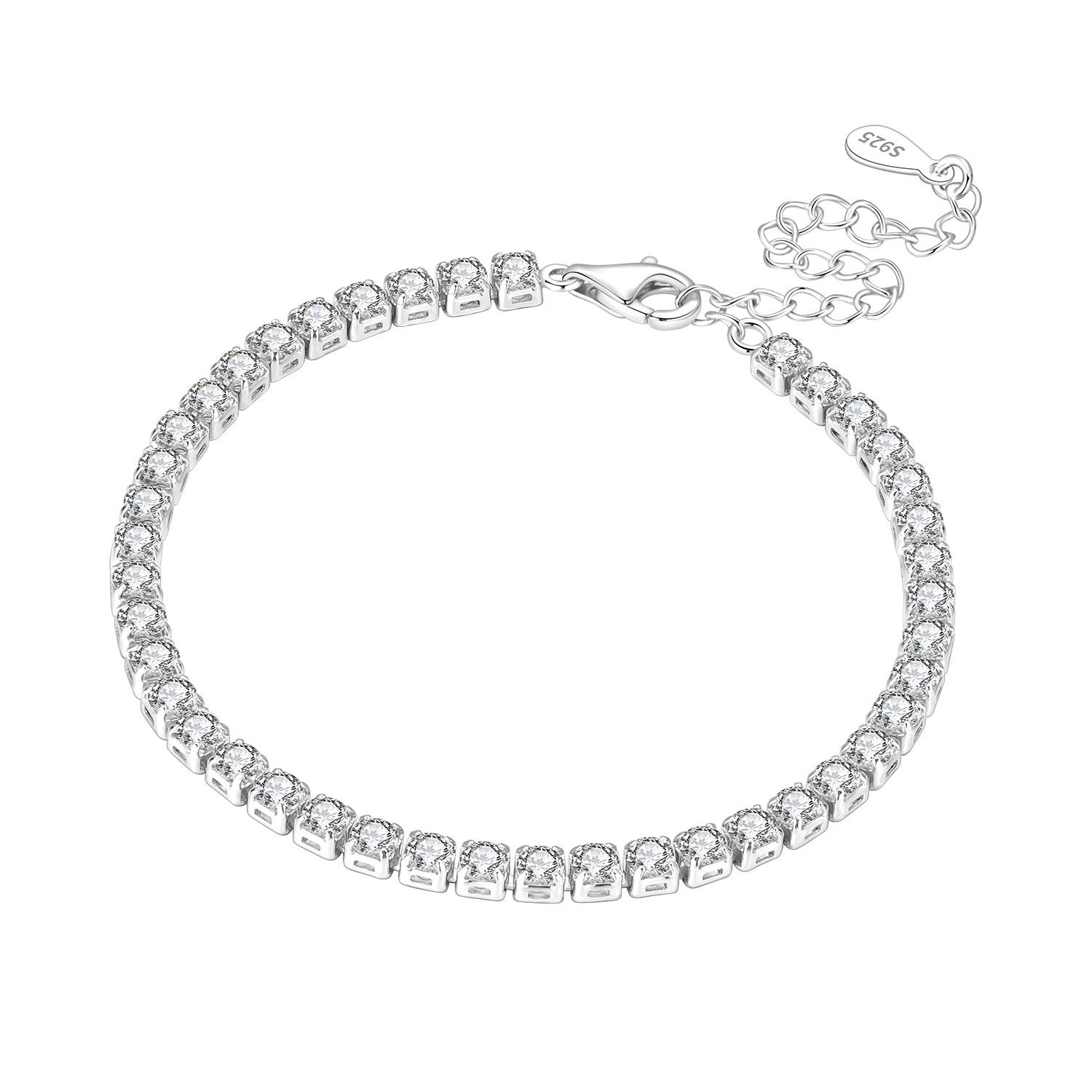 

PANPOKI New 925 Silver Minimalist Design Bracelet Chain Link Women Bracelet Birthday Trend Jewelry Fine Gifts
