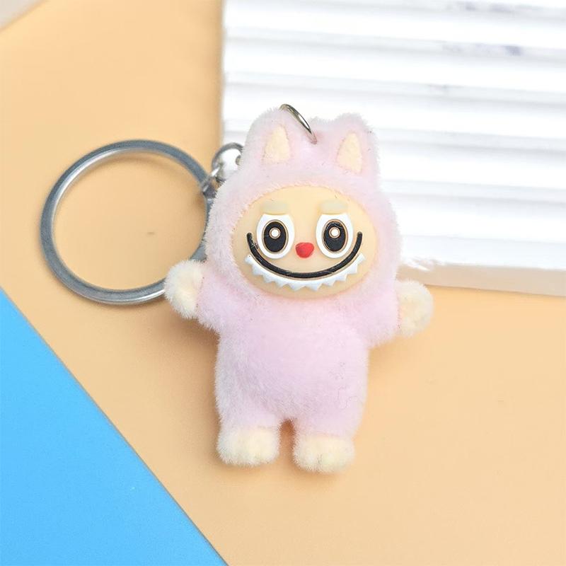 Flocking Doll Cute Pendant Creative Cartoon Keychain Mobile Phone Chain Bag Pendant Gifts