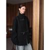 Corner buckle lazy silhouette wool coat women's double-sided