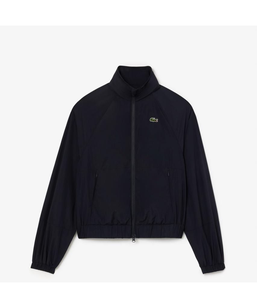 Lacoste Women'S Short Nylon Hooded Track Jacket Bf1105-54N Hde