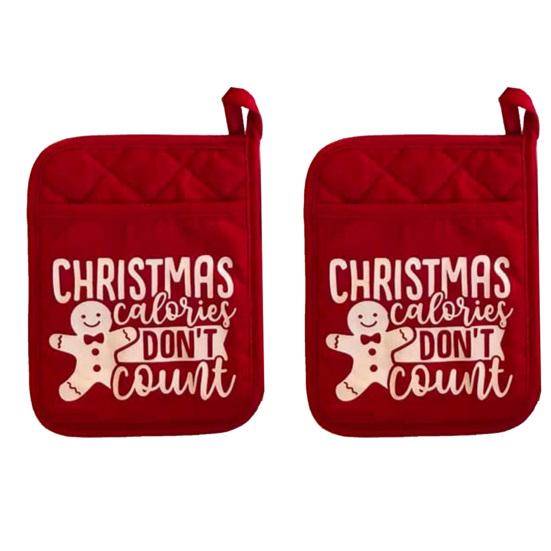 

1 пара прихваток для духовки в рождественском стиле, утолщенные, противомуравьиные, теплоизоляционные, подвесные C