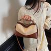 New portable pillow bag women's large-capacity beach seaside straw bag hand-woven shoulder messenger bag