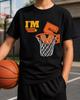 I'm 5 Basketball Birthday Shirt, Five Year Old Boy Tee, Sports Party Outfit, Youth Hoops Player Gift, Fifth Court Celebration Graphic Design