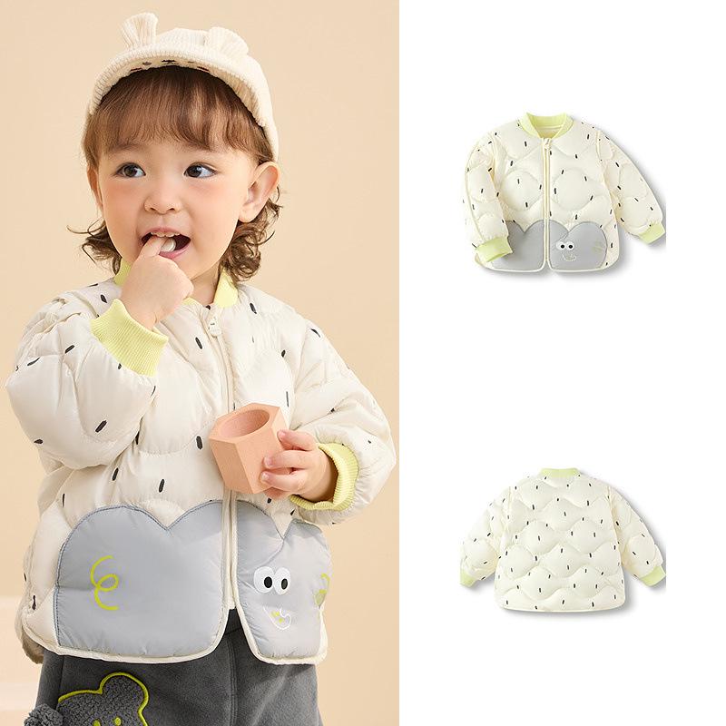 Balabala Kids' Water-Resistant Lightweight Down Baseball Jacket, Unisex, 2025 Autumn/Winter Collection.