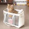 Portable Cat & Small Dog Carrier Bag - Winter Travel Shoulder & Handheld, Large Capacity with Mesh.