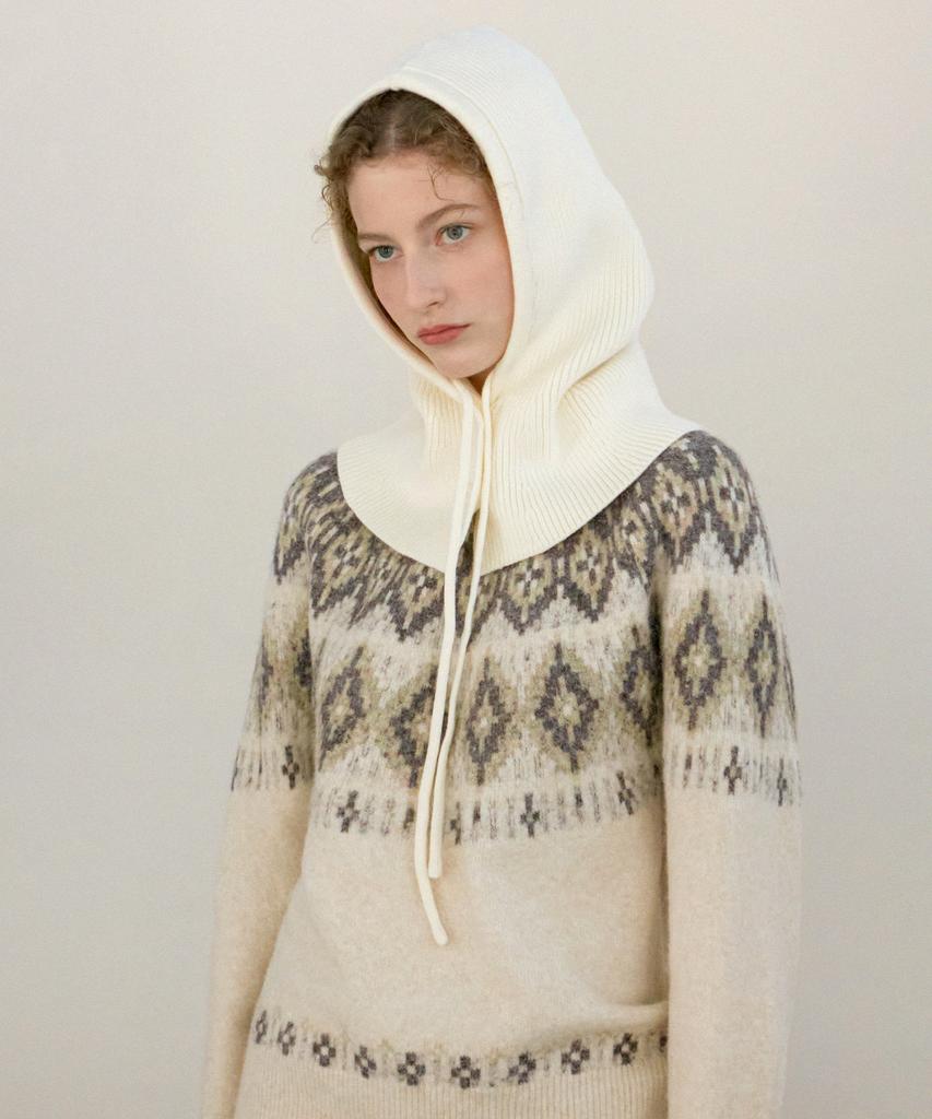 Deuloupisumeon Nordischer Pullover Wollstrick [Anthrazit]