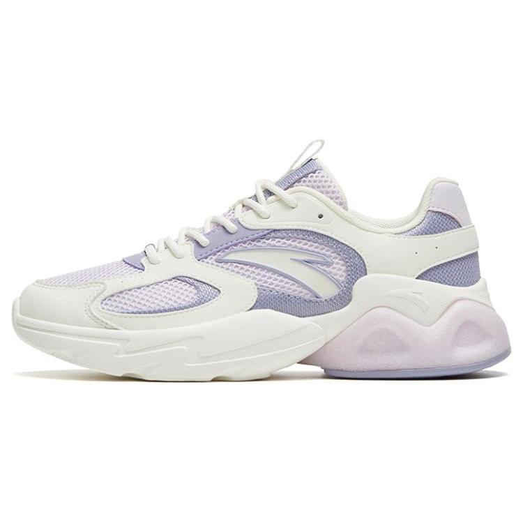 New Anta Life Collection Abrasion Resistant Breathable Low Top Sports Casual Shoes Women's Purple White 122328892-2