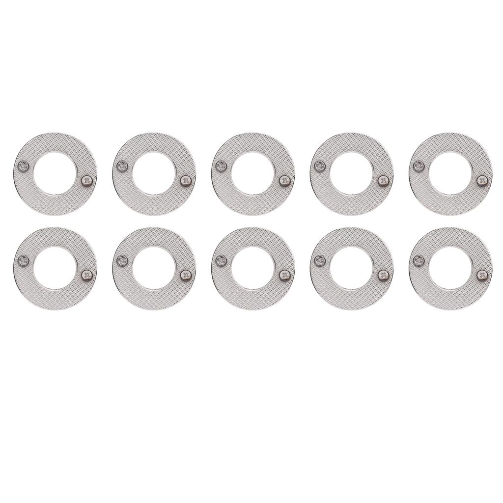 10PCS Eyelets Grommets Silver Color Alloy 17.4mm Inner Diameter Round Shape Double Sided Crimping Boot Grommet