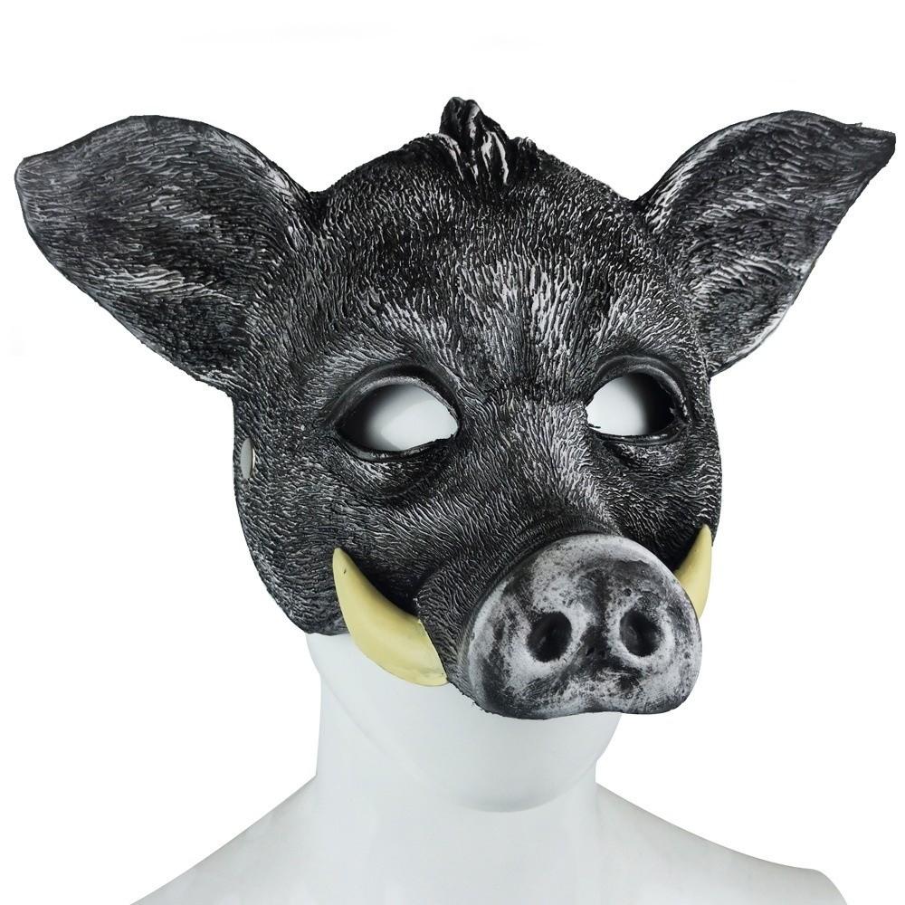 Wolf Tiger EVA Mask Husky Animal Half Face Mask Creative Halloween Werewolf Mask Carnival