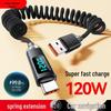 Crystal Shine 120W Super Швидка Зарядка Type-C Кабель для Apple/Huawei з Цифровим Дисплеєм