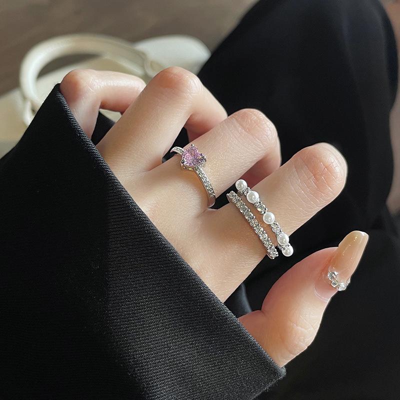 Niche Design, Advanced Sense, Gentle Love, Simple Zircon Ring, Exquisite Fashion, Personalized Index Finger Ring