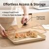 Cake And Dessert Display Stand with Lid, Practical Handles, Reusable Tray for Serving in Dining