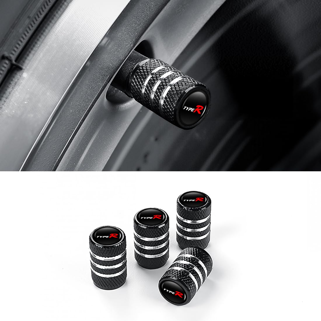 

Type R Applicable Air Valve Cap Car Leak Proof Air Type R applicable чёрный