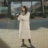 Hooded Padded Coats Females Korean Fashion Clothing Long Parkas Zipper Outwear Down Jackets Oversize Winter 2021 Puffer Jacket