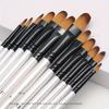 48Pcs Multipurpose Wooden Painting Brush Nylon Bristles Art Brush For Oil Acrylic Watercolor Gouache Painting Sketching
