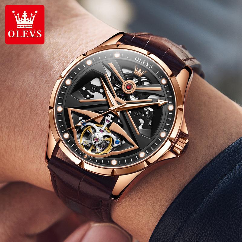 OLEVS Brand Watch Fashion Personality Trend Waterproof Luminous Mechanical Watch Men's Watch Men's Watch