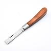 Coltello a fungo in acciaio inossidabile Manico in palissandro Falcetto Tascabile EDC Utilità Elettricista Coltello pieghevole Portatile Strumento da esterno