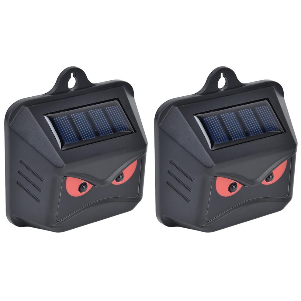 Red Strobe Animal Repellent, Weatherproof Coyote Deterrent, Automated Solar Charging Repeller for Nocturnal Animal Defense System in Gardens Orchards