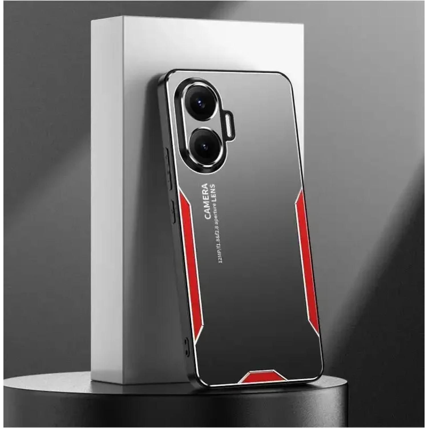 

Металлическая текстура в стиле лезвия Сплав Чехол для телефона для OPPO Reno 15 Pro Max 5G F 14 13 4G/5G 12 11 10pro+ 10pro 10 Ударопрочный Деловой Чехол OPPO Reno15 Pro Max 5G красный