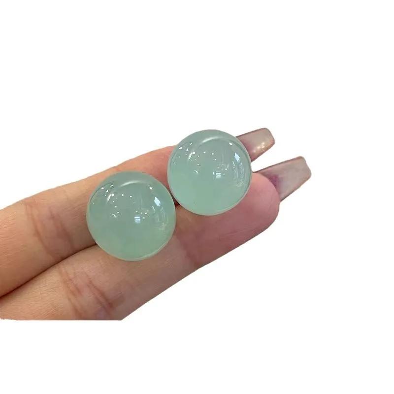 Classic Simple Pink Resin Ball Stud Earrings for Women New Charm Fashion Summer Holiday Piercing Jewelry Korea Earrings Gift