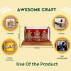 Gold Plated Idols | Laxmi Ganesh Murti & Ma Saraswati | Home Decor, Pooja Room, Study Table, Living Room & Office Decoration | Gift Item