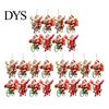 Handmade Style Xmas Tree Pendants 8/16/24/32Pcs 2D Flat Christmas Wooden Ornaments, Santa Claus Riding Bicycle Hanging Accessories Decor, Pendant for