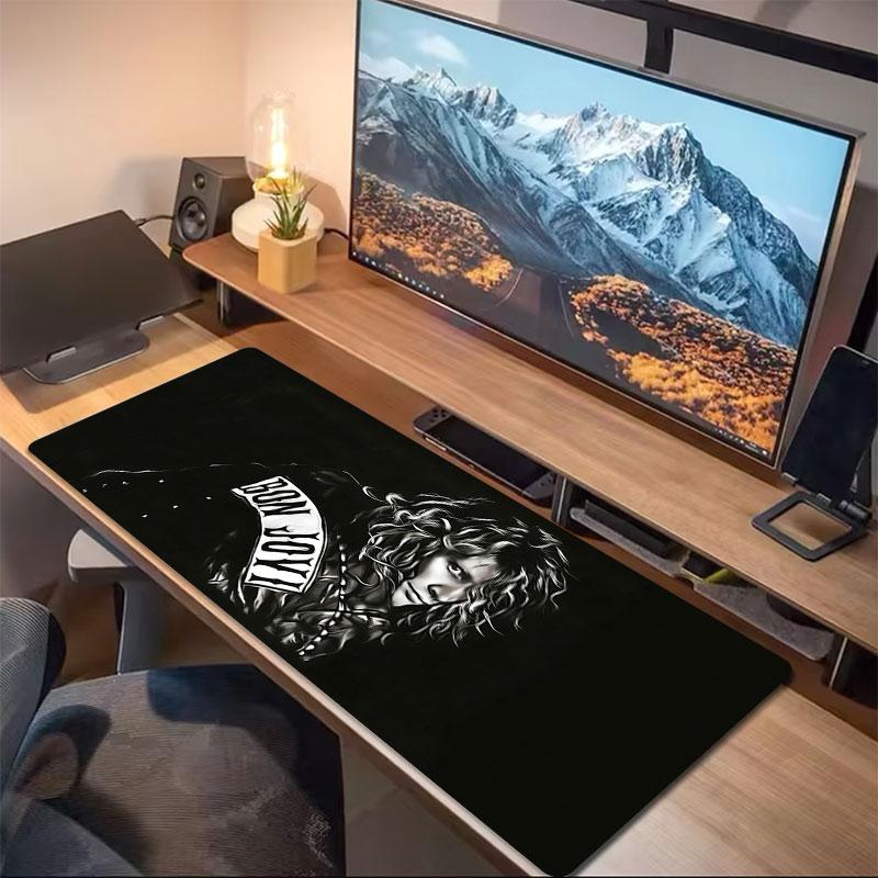 Bon Jovi Rock Legend Large Size Mouse Pad Large Gaming Table Cushion Nonslip Laptop Tablet Big Mousepad Xxl Mat Mini Pc Playmat With Lock Edge