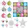 Rainbow Macaron Candy Color Christmas Ornament Set - Gift Box & Party Hanging Decorations