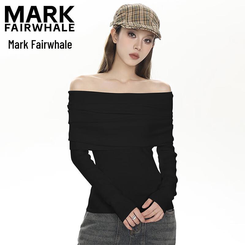MARK FAIRWHALE Off-Shoulder Slim Knit Top