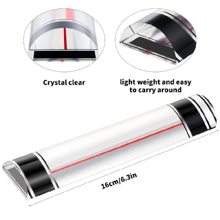 Régua de Artesanato de 6 Polegadas Amiga de Viagem com Lente de Aumento Integrada e Guia Deslizante para Medição em Costura de Projetos Detalhados