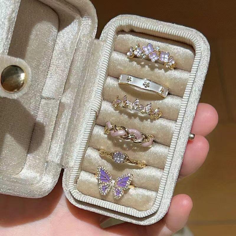 Enchanting Alloy Ring - New Style Women's Student Exclusive Luxury High-Class Butterfly Finger Ring