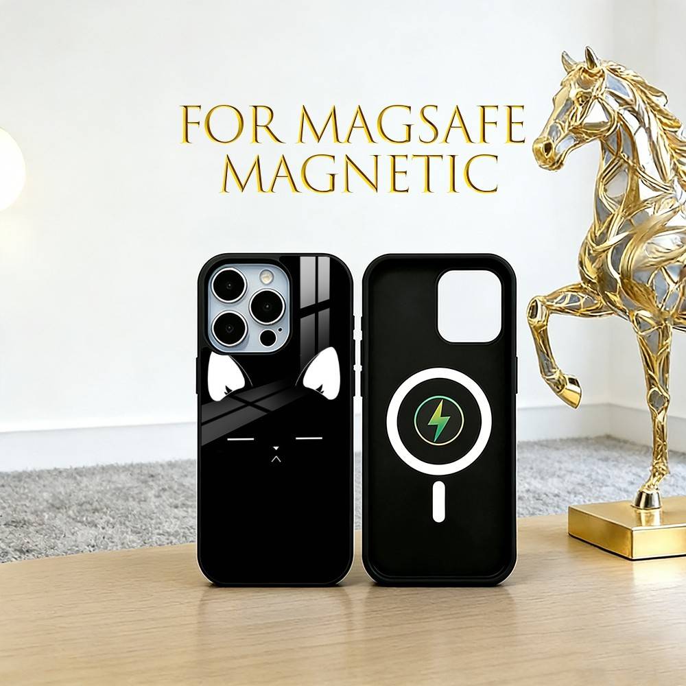 Einsames Illustrations-Handyhülle für iPhone 17, 16, 15, 14, 13, 12, 11 Plus, Pro Magnetisch mit Magsafe Kabelloses Laden