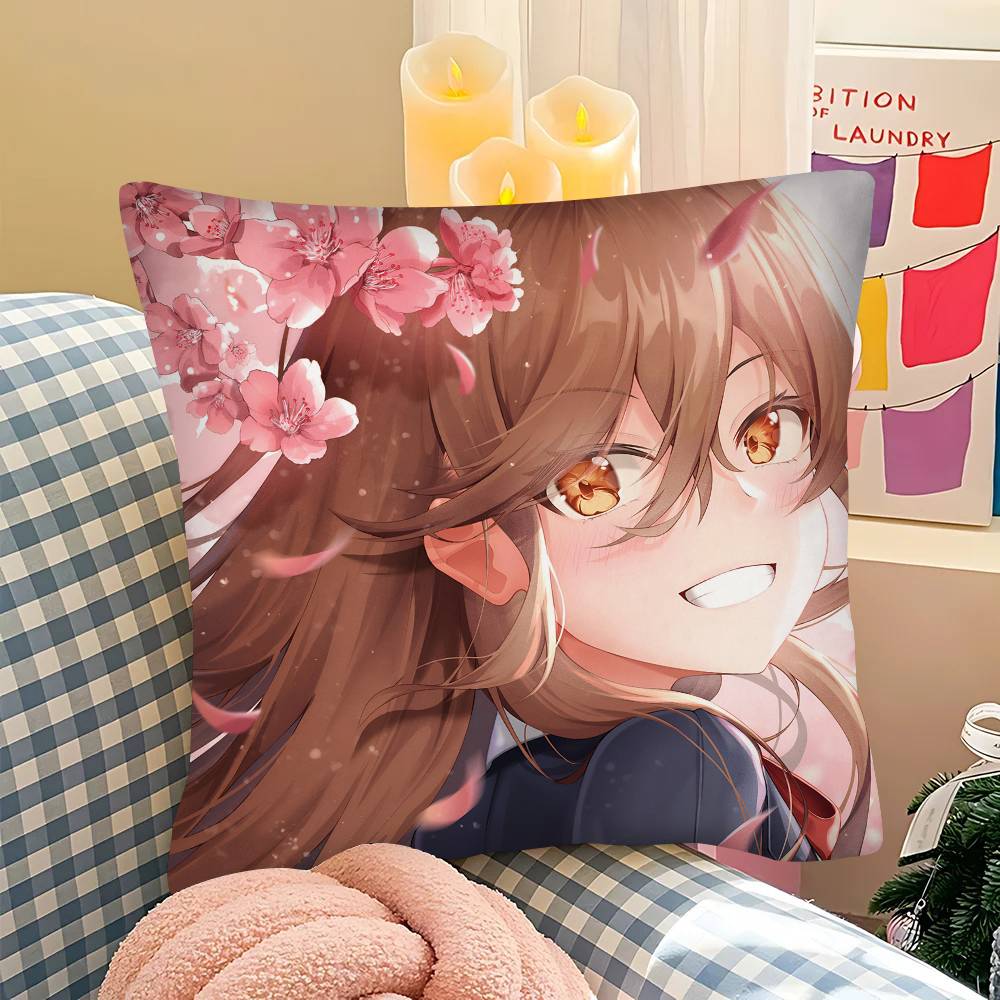 

Аниме Хоримия Наволочка Модная Квадратная Наволочка Спальня Диван Комната Инс Декорация Подушка для Отдыха Чехол 16x16Inch