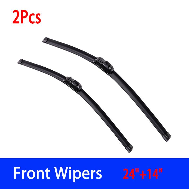 

For Mazda 2 Demio DE 2007-2014 Car Front Wiper U-type Soft Rubber Boneless Wiper HD Quiet Durable Automotive Wiper 24 +14