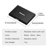 Car ID Bank Card Business Card Stainless Steel Storage Case For Mercedes Benz W124 W203 W204 SLK CLA SL SLC C CLASS B CLASS E PK3