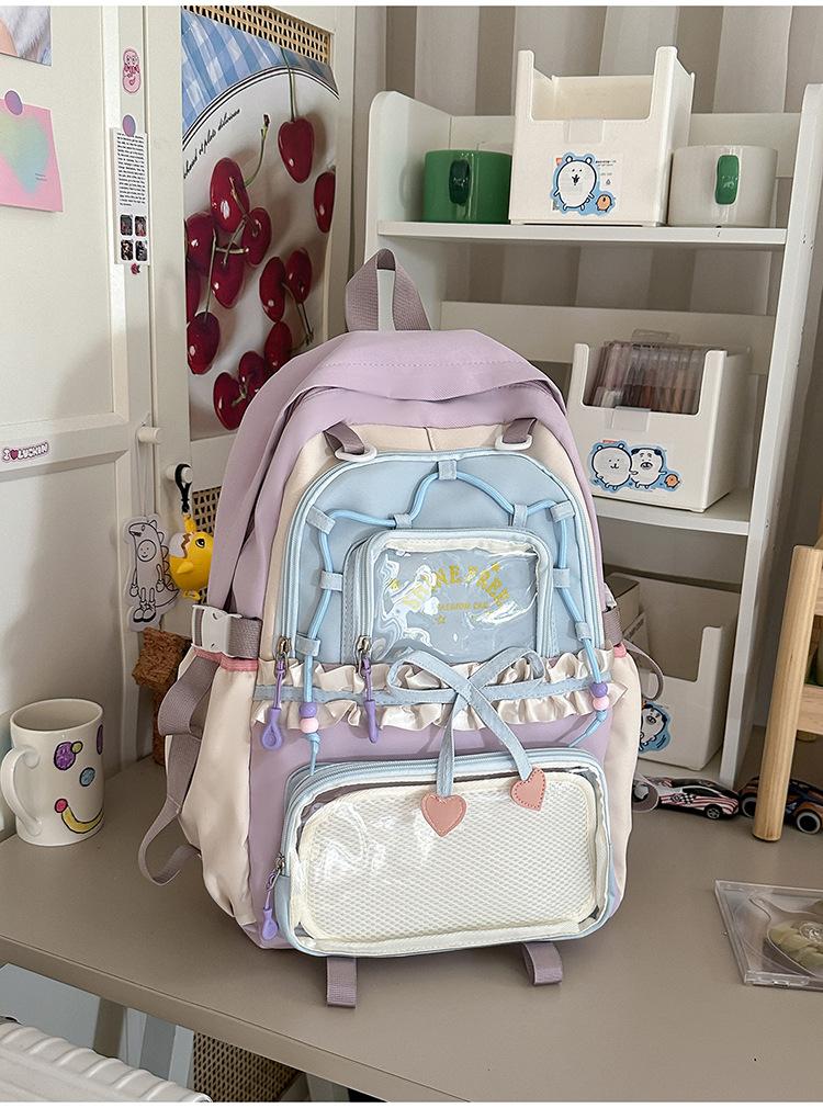 Schoolbag sweet high-value female backpack high school junior high school student schoolbag small fresh youth campus Japanese female backpack