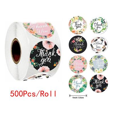 500Pcs/roll Gift Sealing Stickers Thank You Love Design Diary Scrapbooking Stickers Festival Birthday Party Gift Decorations Labels