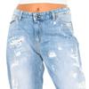 Lange Jeans mit zerrissenem und abgenutztem Effekt für Damen 3Y5J15-5D1AZ