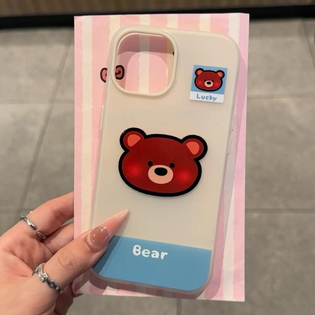 Color matching small animal avatar is suitable for Apple 16/17promax mobile phone case iPhone15 skin matte 13/14