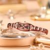 OLEVS Women's Slim Thin Watch Tonneau Square Diamond Quartz Rose Gold Steel Band Model 5501 3 ATM Water Resistant Ladies Gift